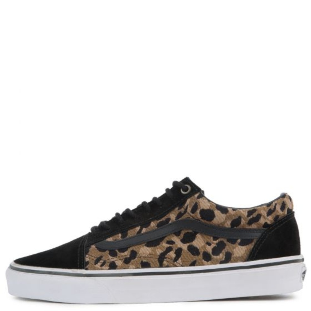 Vans old skool mens cheetah print italian weave